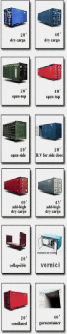 Container 20' 40' tutti i tipo all type